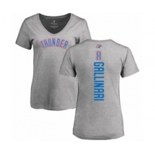Basketball Women's Oklahoma City Thunder #8 Danilo Gallinari Ash Backer T-Shirt