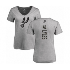 Basketball Women's San Antonio Spurs #41 Trey Lyles Ash Backer T-Shirt