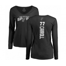 Basketball Women's San Antonio Spurs #77 DeMarre Carroll Black Backer Long Sleeve T-Shirt