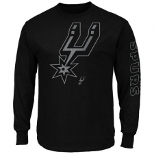 NBA Men's San Antonio Spurs Majestic Up and Over Long Sleeve T-Shirt - Black