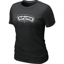 NBA Women's San Antonio Spurs Big & Tall Primary Logo T-Shirt - Black