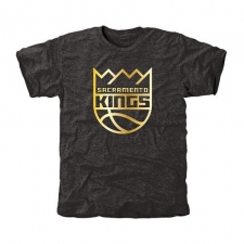 NBA Men's Sacramento Kings Gold Collection Tri-Blend T-Shirt - Black