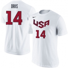 NBA Men's Anthony Davis USA Basketball Nike Name & Number T-Shirt - White