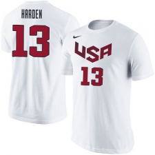 NBA Men's James Harden USA Basketball Nike Name & Number T-Shirt - White
