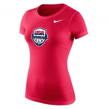 NBA Team USA Nike Women's Basketball Core Cotton T-Shirt - Red