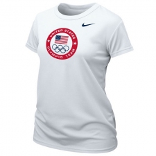 NBA Team USA Nike Women's Logo Performance T-Shirt - White