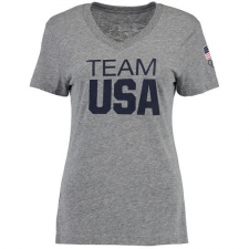 NBA Team USA Women's V-Neck T-Shirt - Heathered Gray