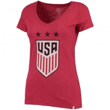 NBA US Women's Soccer '47 Three Stars Scrum V-Neck T-Shirt - Red