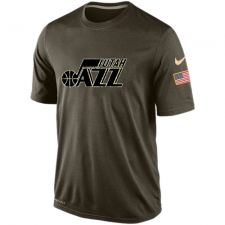 NBA Men's Utah Jazz Nike Olive Salute To Service KO Performance Dri-FIT T-Shirt