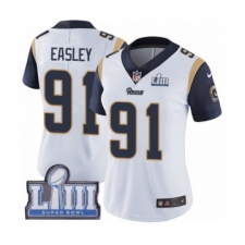 Women's Nike Los Angeles Rams #91 Dominique Easley White Vapor Untouchable Limited Player Super Bowl LIII Bound NFL Jersey