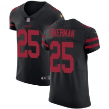 Men's Nike San Francisco 49ers #25 Richard Sherman Black Alternate Vapor Untouchable Elite Player NFL Jersey