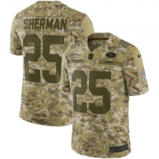 Men's Nike San Francisco 49ers #25 Richard Sherman Limited Camo 2018 Salute to Service NFL Jersey