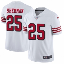 Men's Nike San Francisco 49ers #25 Richard Sherman Limited White Rush Vapor Untouchable NFL Jersey