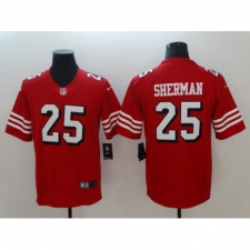 Men's Nike San Francisco 49ers #25 Richard Sherman Limited red Rush Vapor Untouchable NFL Jerseys