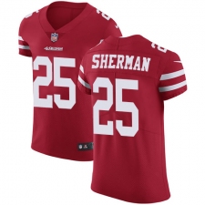 Men's Nike San Francisco 49ers #25 Richard Sherman Red Team Color Vapor Untouchable Elite Player NFL Jersey