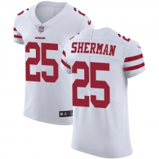 Men's Nike San Francisco 49ers #25 Richard Sherman White Vapor Untouchable Elite Player NFL Jersey