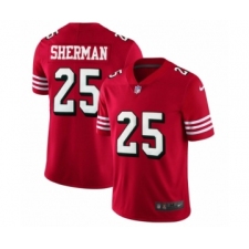 Men's San Francisco 49ers #25 Richard Sherman Limited Red Rush Vapor Untouchable Football Jerseys