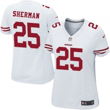 Women's Nike San Francisco 49ers #25 Richard Sherman Game White NFL Jersey