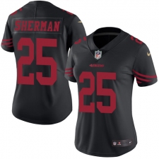 Women's Nike San Francisco 49ers #25 Richard Sherman Limited Black Rush Vapor Untouchable NFL Jersey