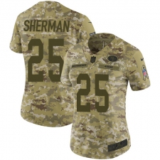 Women's Nike San Francisco 49ers #25 Richard Sherman Limited Camo 2018 Salute to Service NFL Jersey