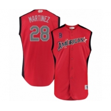 Men's Boston Red Sox #28 J. D. Martinez Authentic Red American League 2019 Baseball All-Star Jersey