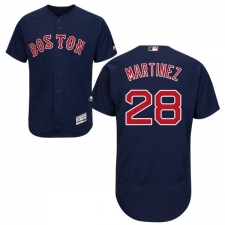 Men's Majestic Boston Red Sox #28 J. D. Martinez Navy Blue Alternate Flex Base Authentic Collection MLB Jersey
