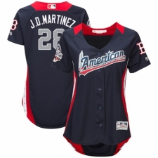 Women's Majestic Boston Red Sox #28 J. D. Martinez Game Navy Blue American League 2018 MLB All-Star MLB Jersey