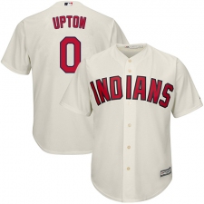 Youth Majestic Cleveland Indians #0 B.J. Upton Authentic Cream Alternate 2 Cool Base MLB Jersey