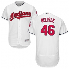 Men's Majestic Cleveland Indians #46 Matt Belisle White Home Flex Base Authentic Collection MLB Jersey