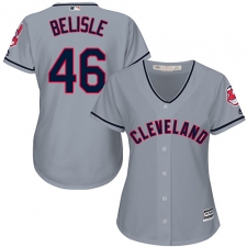 Women's Majestic Cleveland Indians #46 Matt Belisle Authentic Grey Road Cool Base MLB Jersey