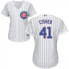Women's Majestic Chicago Cubs #41 Steve Cishek Authentic White Home Cool Base MLB Jersey