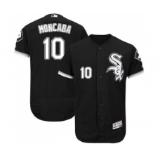 Men's Majestic Chicago White Sox #10 Yoan Moncada Black Alternate Flex Base Authentic Collection MLB Jerseys
