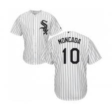 Men's Majestic Chicago White Sox #10 Yoan Moncada Replica White Home Cool Base MLB Jerseys