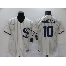 Men's Nike Chicago White Sox #10 Yoan Moncada Cream Game 2021 Field of Dreams Jersey