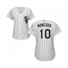 Women's Majestic Chicago White Sox #10 Yoan Moncada Authentic White Home Cool Base MLB Jerseys
