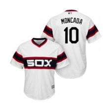 Youth Majestic Chicago White Sox #10 Yoan Moncada Replica White 2013 Alternate Home Cool Base MLB Jerseys