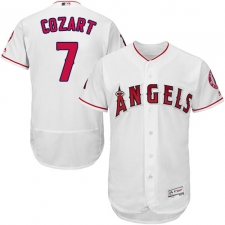 Men's Majestic Los Angeles Angels of Anaheim #7 Zack Cozart White Home Flex Base Authentic Collection MLB Jersey