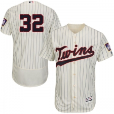 Men's Majestic Minnesota Twins #32 Zach Duke Cream Alternate Flex Base Authentic Collection MLB Jersey