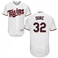 Men's Majestic Minnesota Twins #32 Zach Duke White Home Flex Base Authentic Collection MLB Jersey