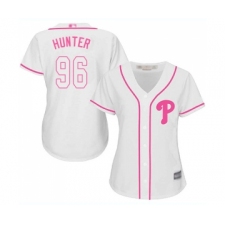 Women's Philadelphia Phillies #96 Tommy Hunter Replica White Fashion Cool Base Baseball Jersey