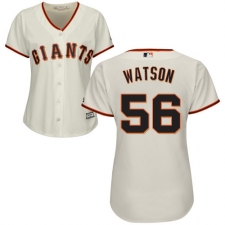 Women's Majestic San Francisco Giants #56 Tony Watson Replica Cream Home Cool Base MLB Jersey