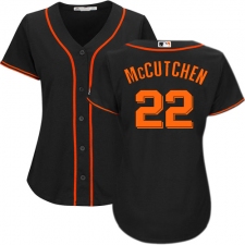 Women's Majestic San Francisco Giants #22 Andrew McCutchen Authentic Black Alternate Cool Base MLB Jersey
