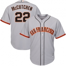 Youth Majestic San Francisco Giants #22 Andrew McCutchen Authentic Grey Road Cool Base MLB Jersey