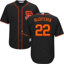 Youth Majestic San Francisco Giants #22 Andrew McCutchen Replica Black Alternate Cool Base MLB Jersey