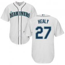 Men's Majestic Seattle Mariners #27 Ryon Healy Replica White Home Cool Base MLB Jersey