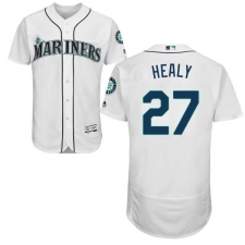 Men's Majestic Seattle Mariners #27 Ryon Healy White Home Flex Base Authentic Collection MLB Jersey