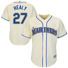 Youth Majestic Seattle Mariners #27 Ryon Healy Authentic Cream Alternate Cool Base MLB Jersey