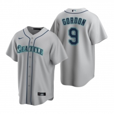 Men's Nike Seattle Mariners #9 Dee Gordon Gray Road Stitched Baseball Jersey