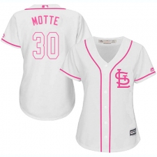 Women's Majestic St. Louis Cardinals #30 Jason Motte Authentic White Fashion Cool Base MLB Jersey