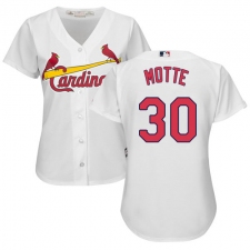 Women's Majestic St. Louis Cardinals #30 Jason Motte Authentic White Home Cool Base MLB Jersey